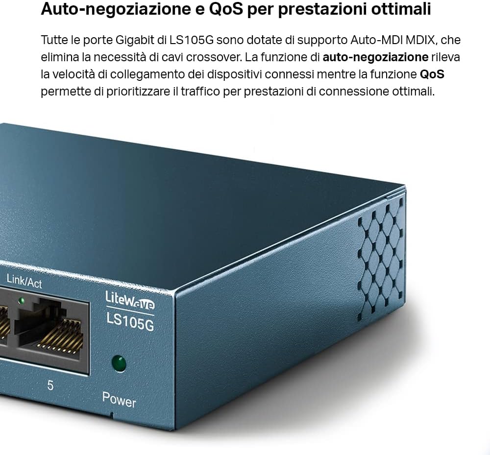 Tp-link LS105G Switch Ethernet 5 Porte Gigabit, Blu - immagine 4