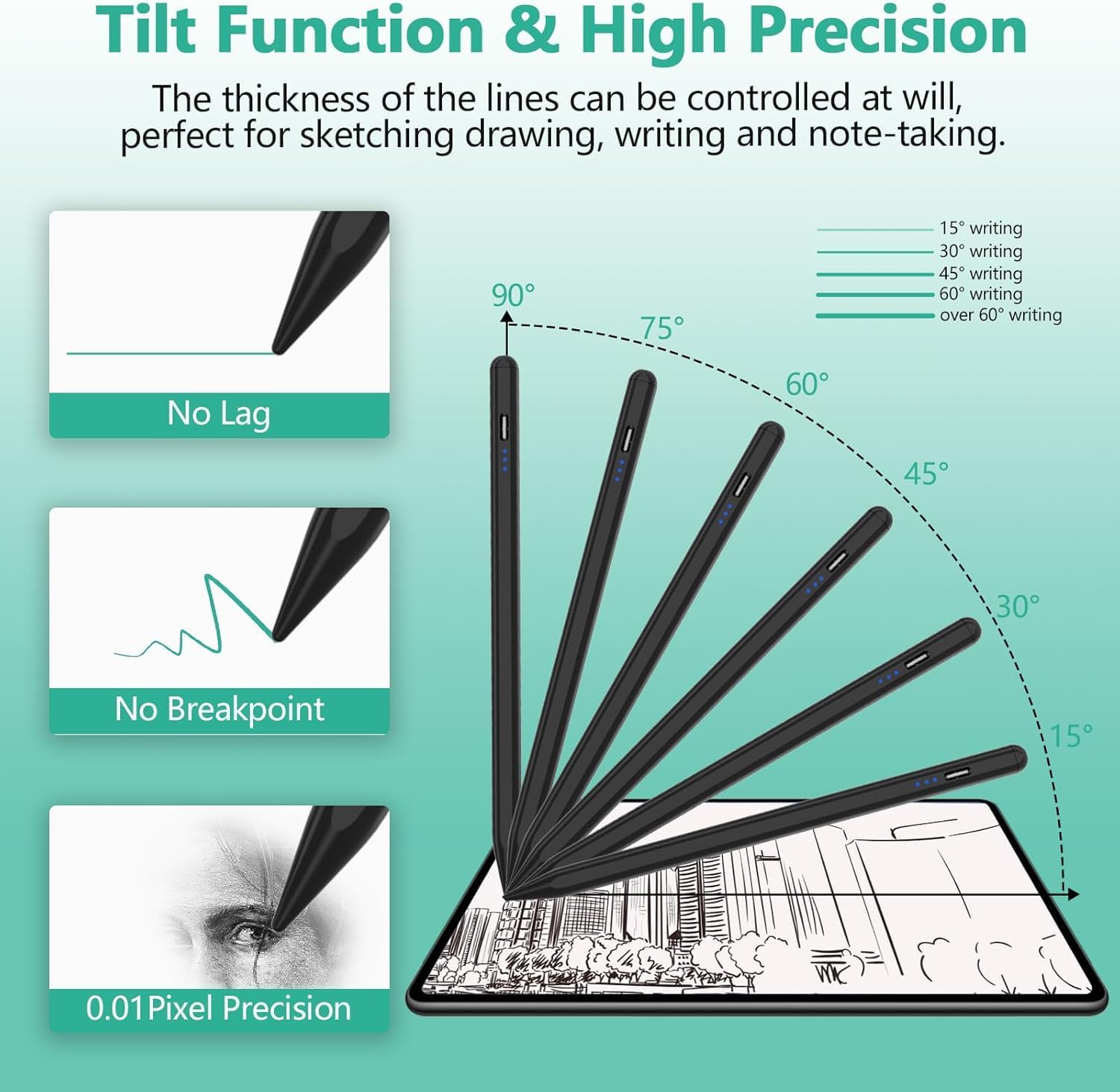 Tqq Penna Stylus per Tablet Android e Touch Screen - immagine 3