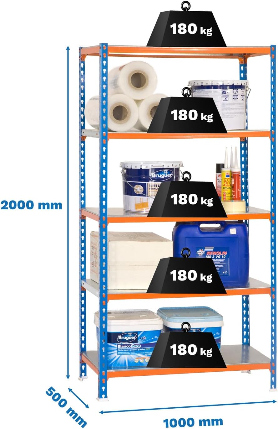 Simon Rack Simonclick - Scaffale Metallo Garage 2000x1000x500mm - immagine 2