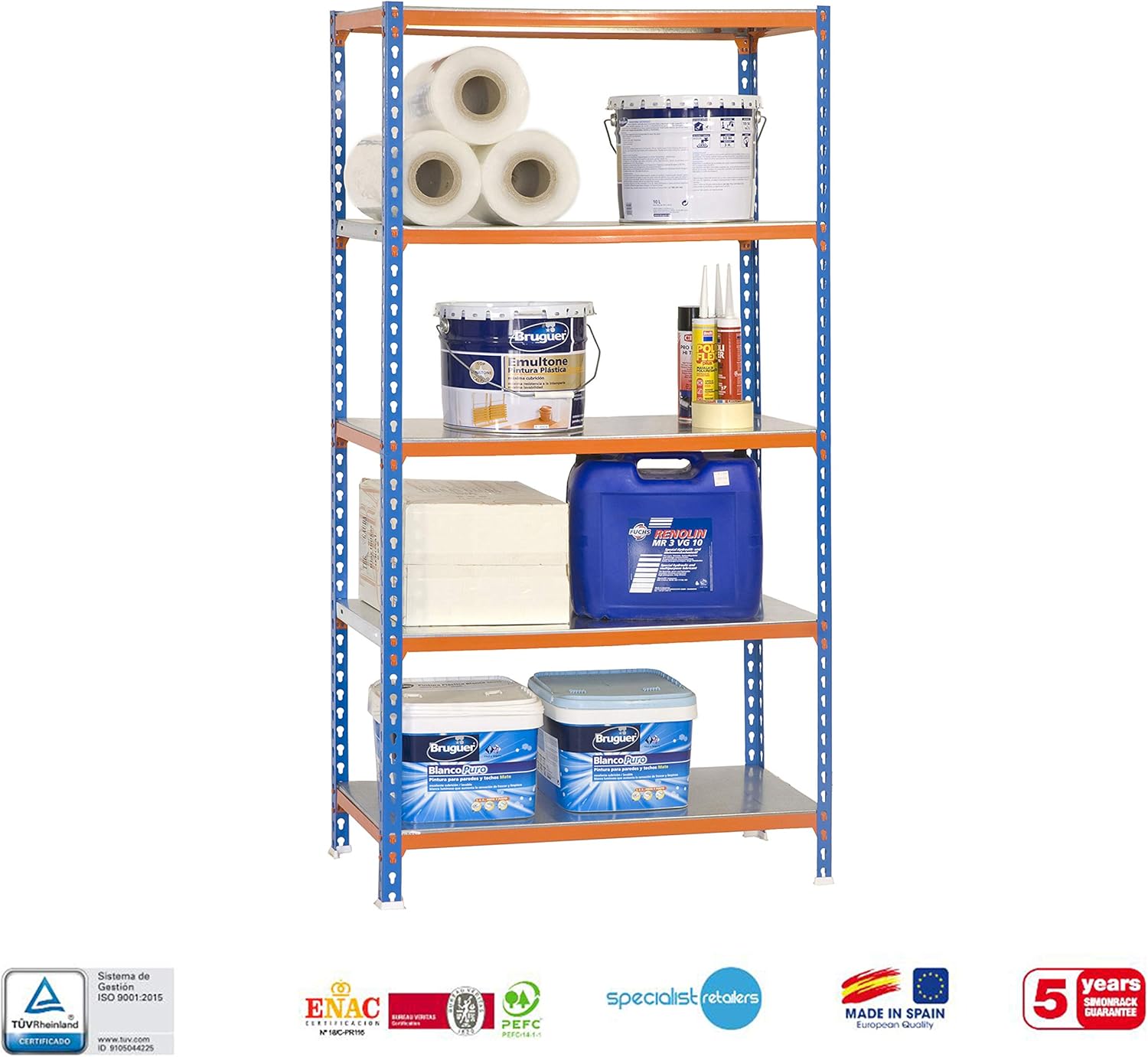 Simon Rack Simonclick - Scaffale Metallo Garage 2000x1000x500mm - immagine 8