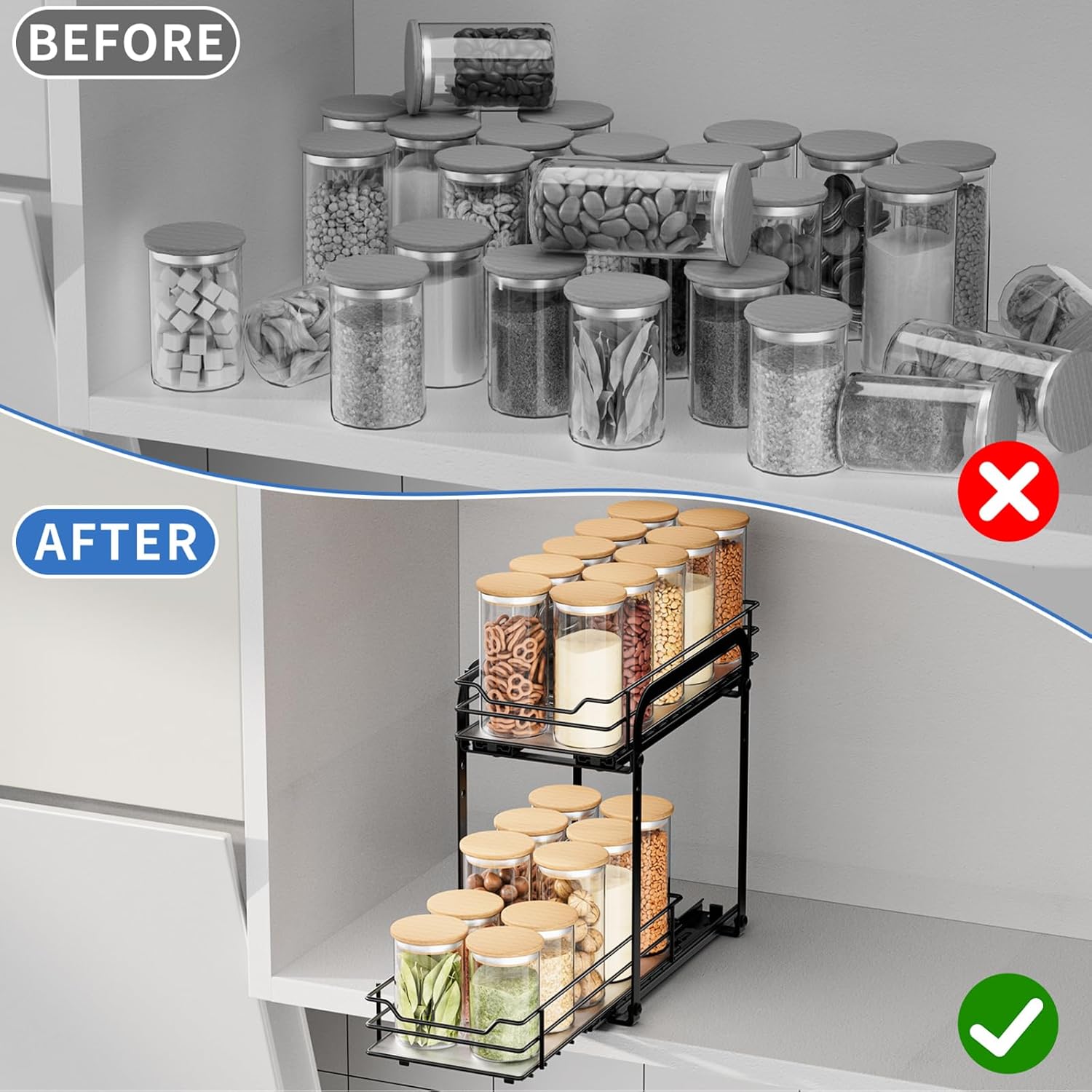 AIRUJIA Porta Spezie Estraibile per Cucina - immagine 6