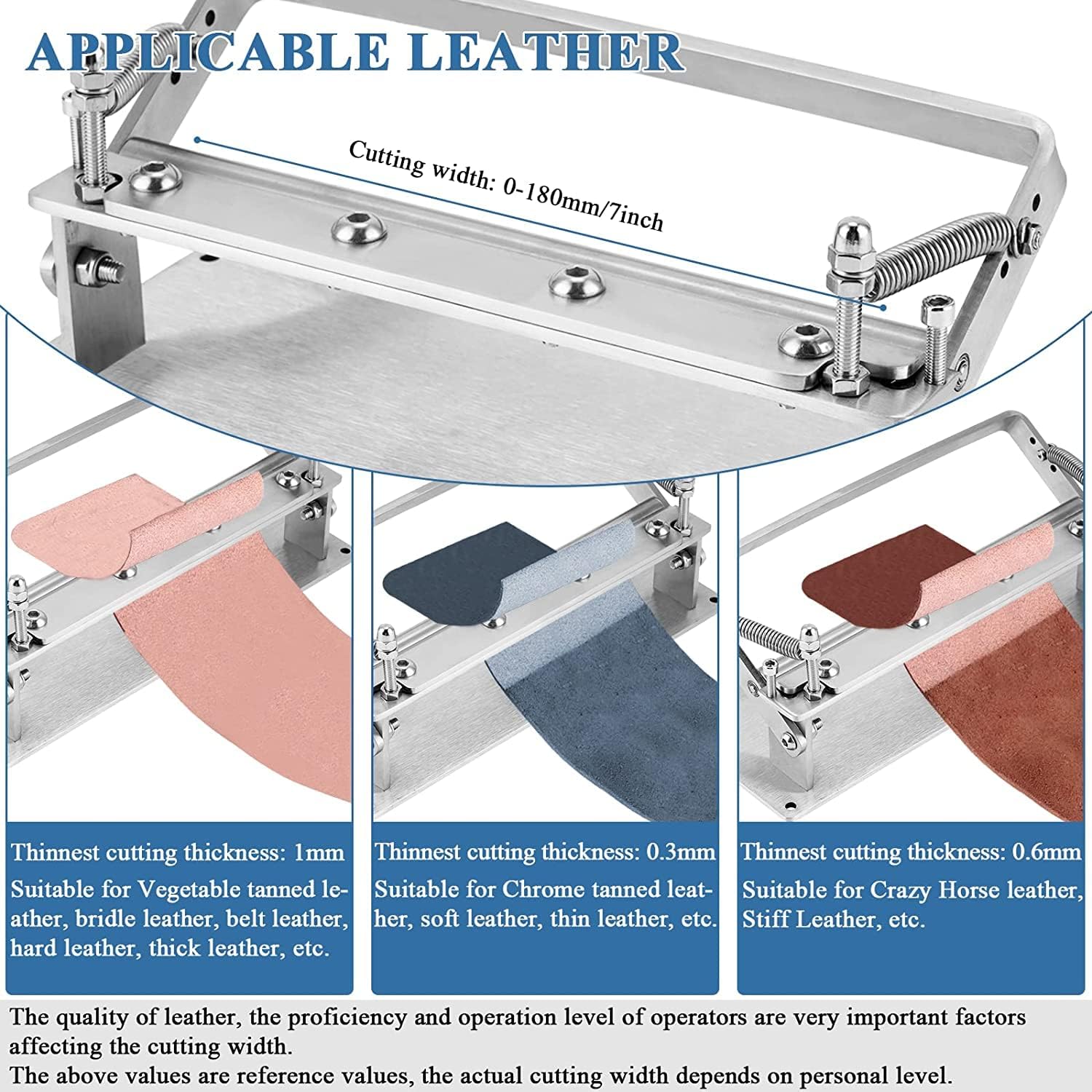 Mxbaoheng Macchina Manuale Diradamento Pelle 18cm - immagine 1