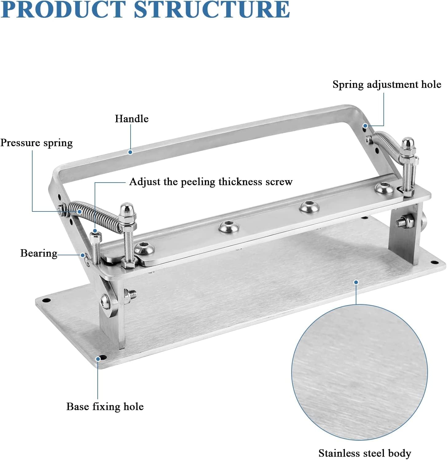 Mxbaoheng Macchina Manuale Diradamento Pelle 18cm - immagine 4
