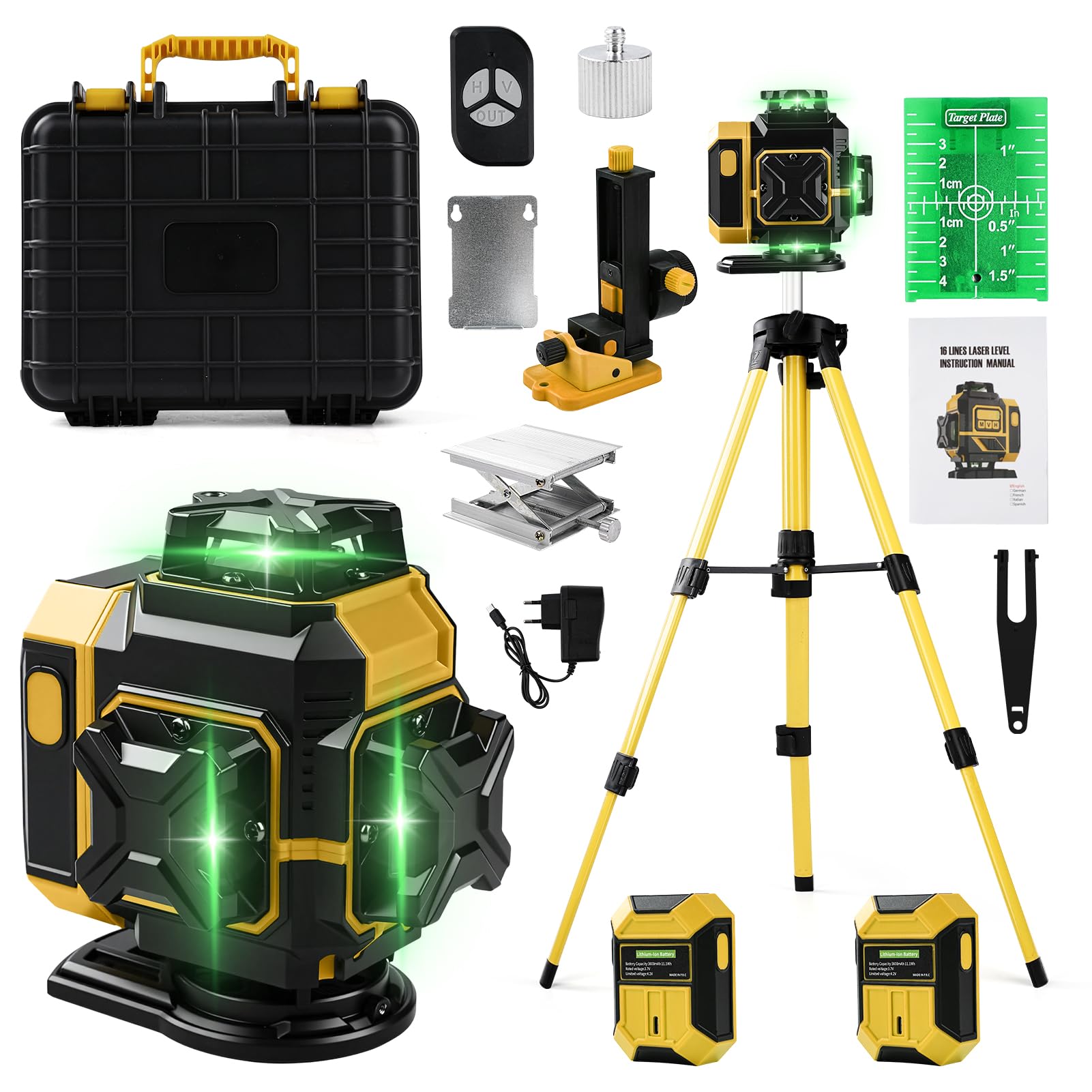 Livella Laser Autolivellante 4D 16 Linee Verde