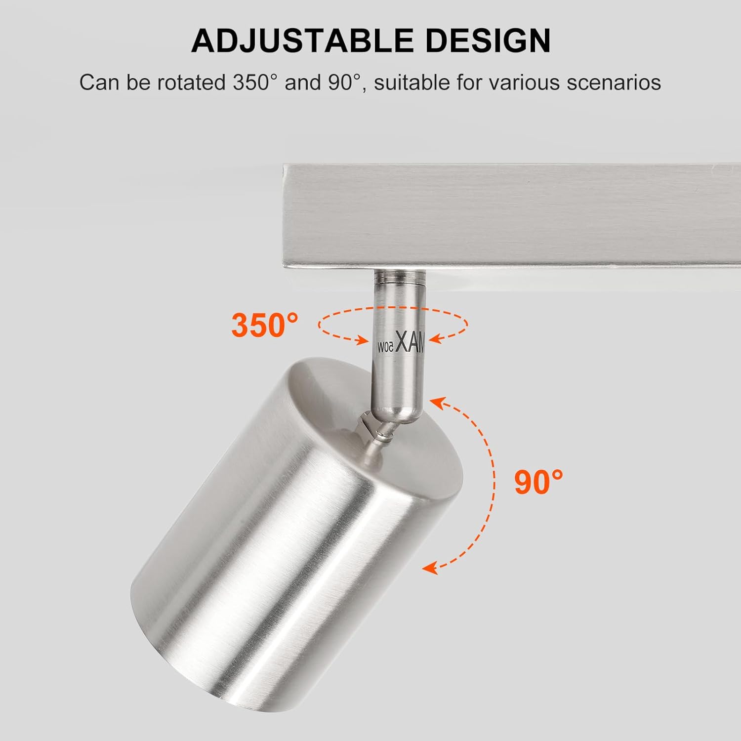 Ketom Faretti da Soffitto Orientabili GU10 Nickel Matte - immagine 2