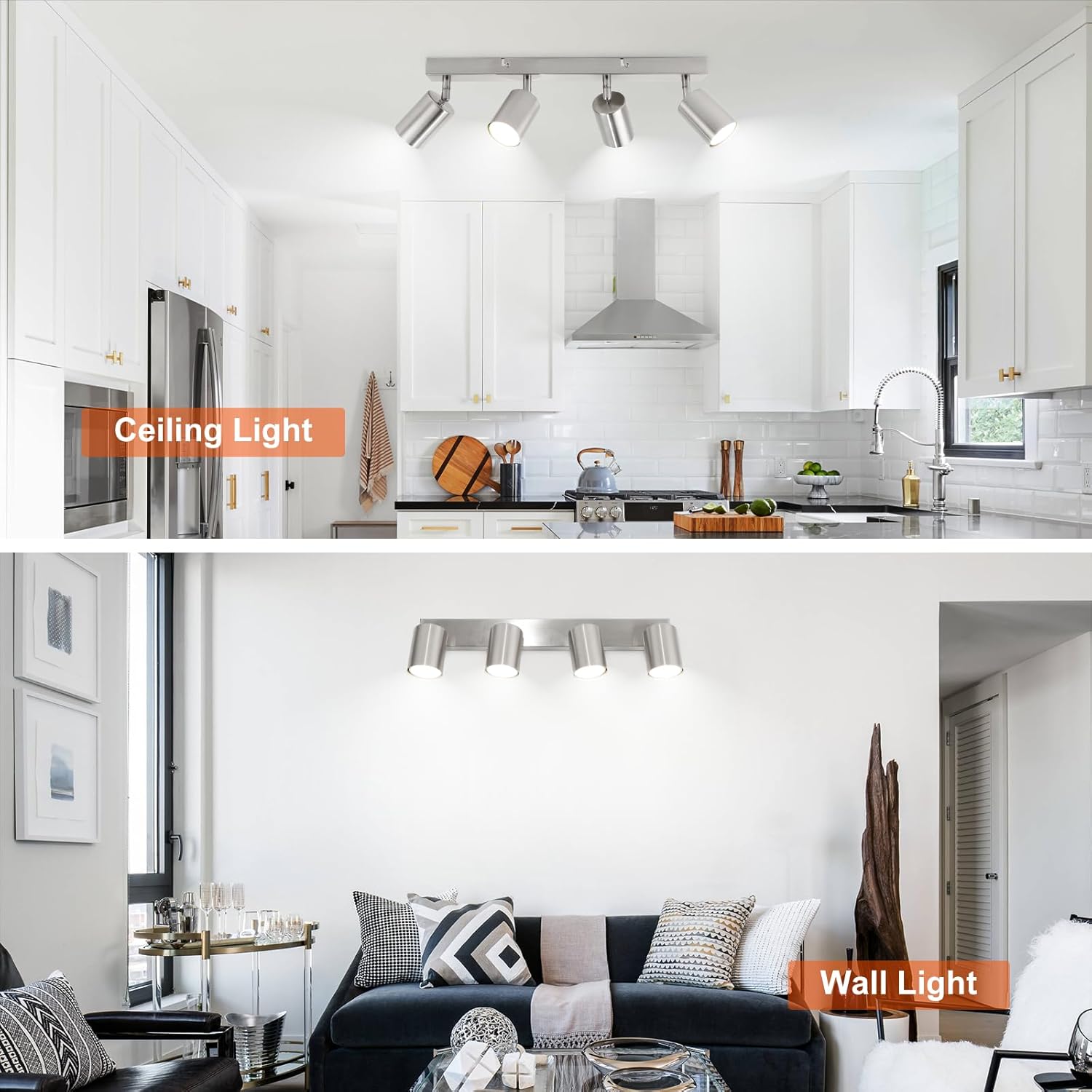 Ketom Faretti da Soffitto Orientabili GU10 Nickel Matte - immagine 6