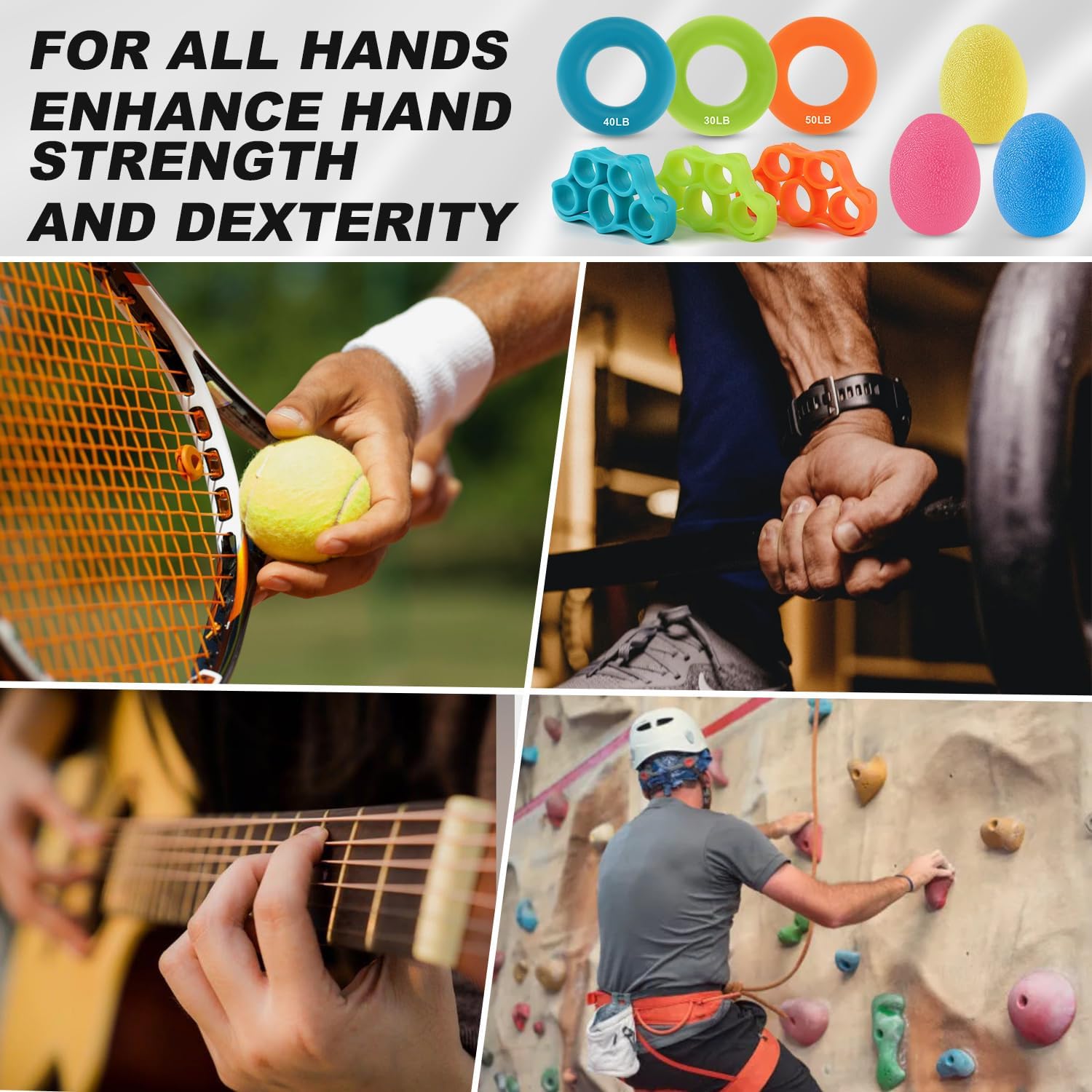 Autuwt Set Allenamento Mani e Dita (9 Pezzi) - immagine 8