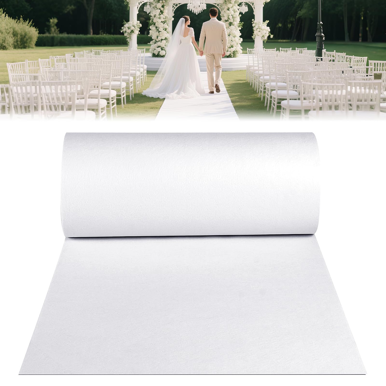Twsoul Tappeto Bianco per Matrimonio 1m x 10m