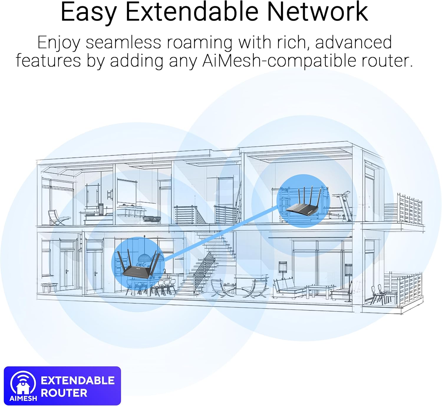 Asus RT-AX52 Pro (AX3000) Router WiFi 6 Dual Band, Nero - immagine 8
