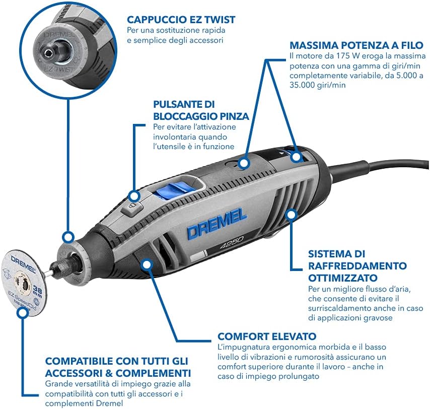 Dremel 4250 Multiutensile 175W Kit Exclusive - immagine 2