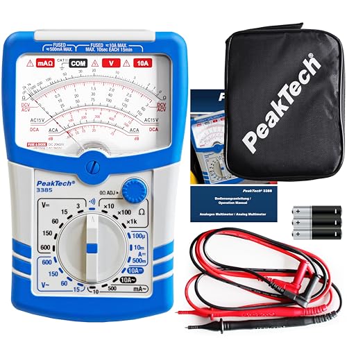 Peaktech 3385 - Multimetro Analogico 600V 10A