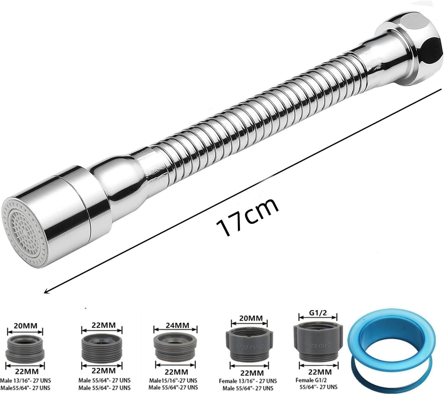 Prolunga Rubinetto Cucina 17cm con 2 Modalità - immagine 2