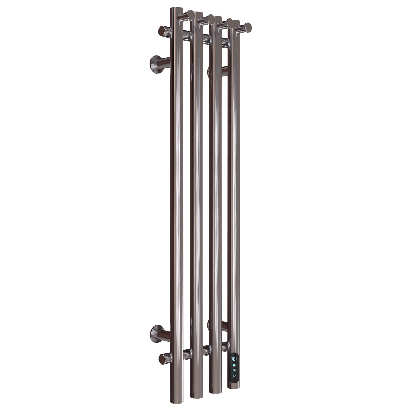 ESOP Scaldasalviette Elettrico Cromo Radiatore Scaldasalviette 95 x 26 cm 100 W Termoarredo Elettrico da Bagno Termostato WiFi Intelligente Asciugabiancheria da Parete Stendino Elettrico con 8 Ganci