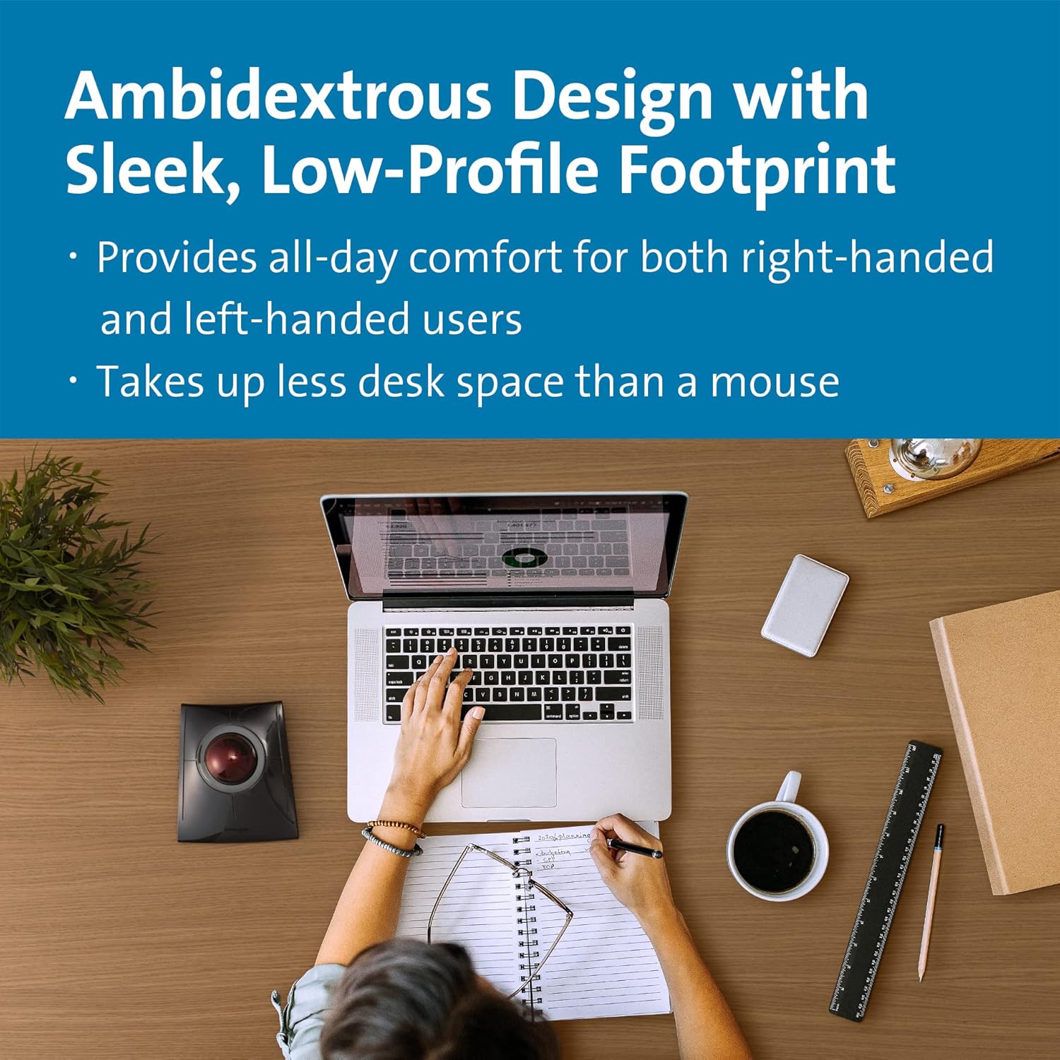 Kensington Mouse Trackball SlimBlade Pro Wireless, Nero/Rosso - immagine 6