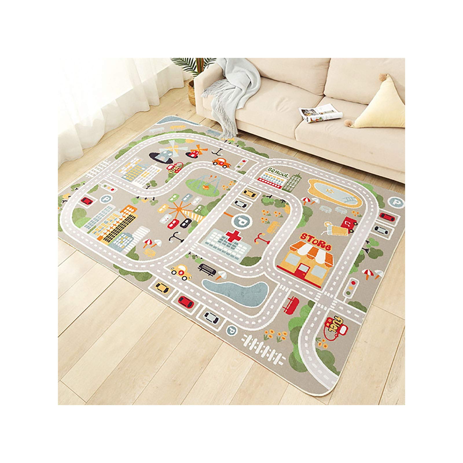 Tyktzxy Tappeto Stradale per Bambini 80x180cm