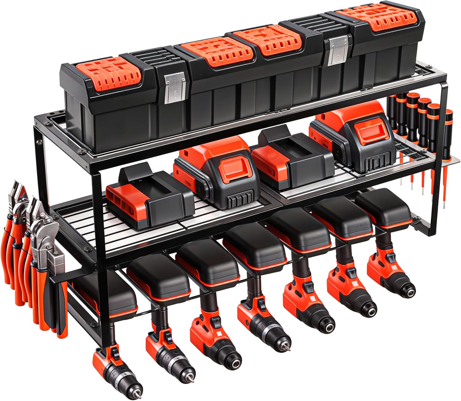 BELLE VOUS Scaffale da Parete in Metallo, Nero - immagine 1