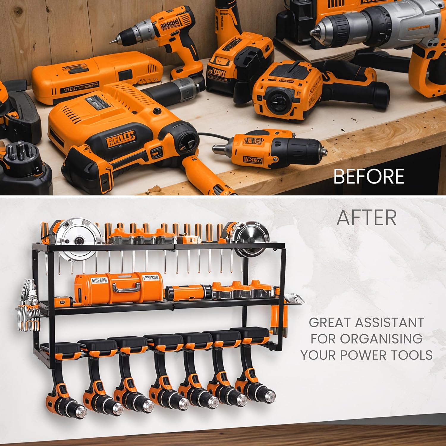 BELLE VOUS Scaffale da Parete in Metallo, Nero - immagine 6