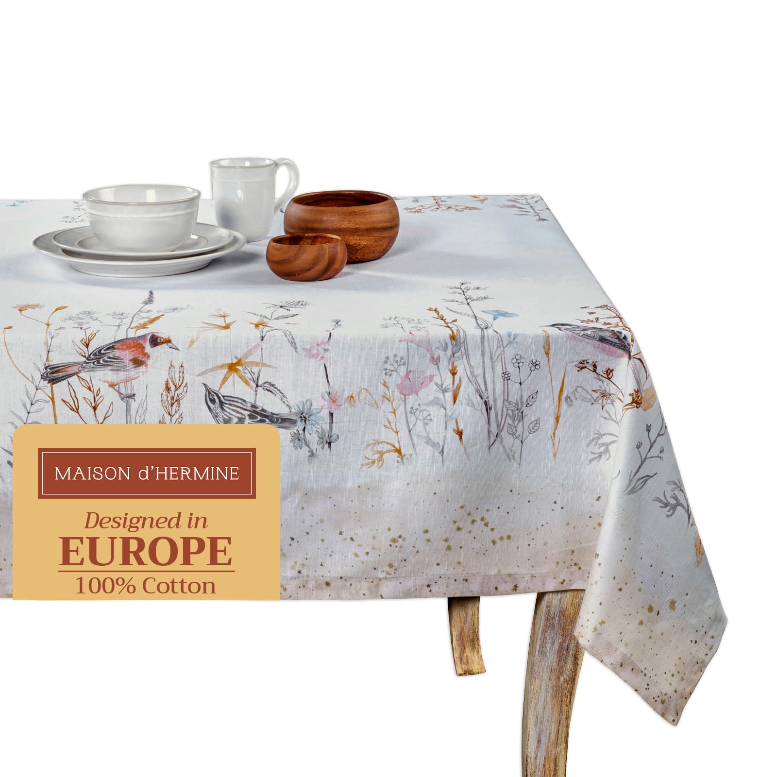 Maison D' Hermine - Tovaglia Cotone 160x220cm, Beige