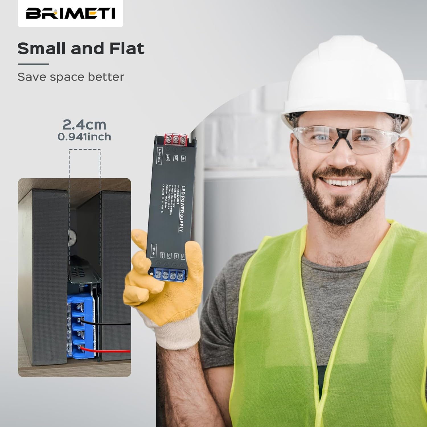 Brimeti Trasformatore LED 24V 100W Slim (10 Pezzi) - immagine 5