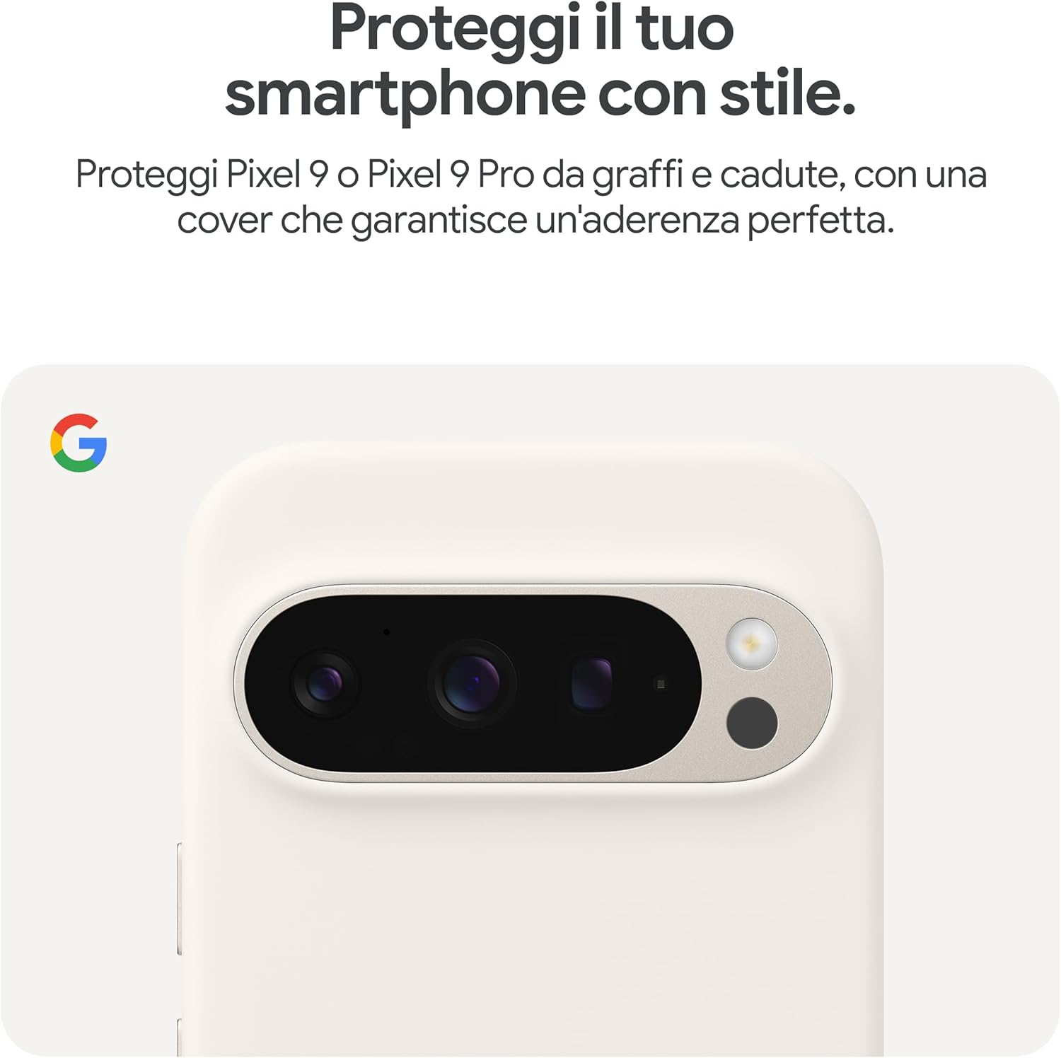 Google Cover Pixel 9 & Pixel 9 Pro, Grigio Creta - immagine 4