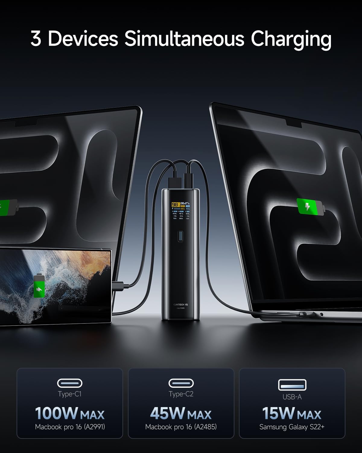 Cuktech 15 Ultra Power Bank 20000mAh 210W - immagine 5