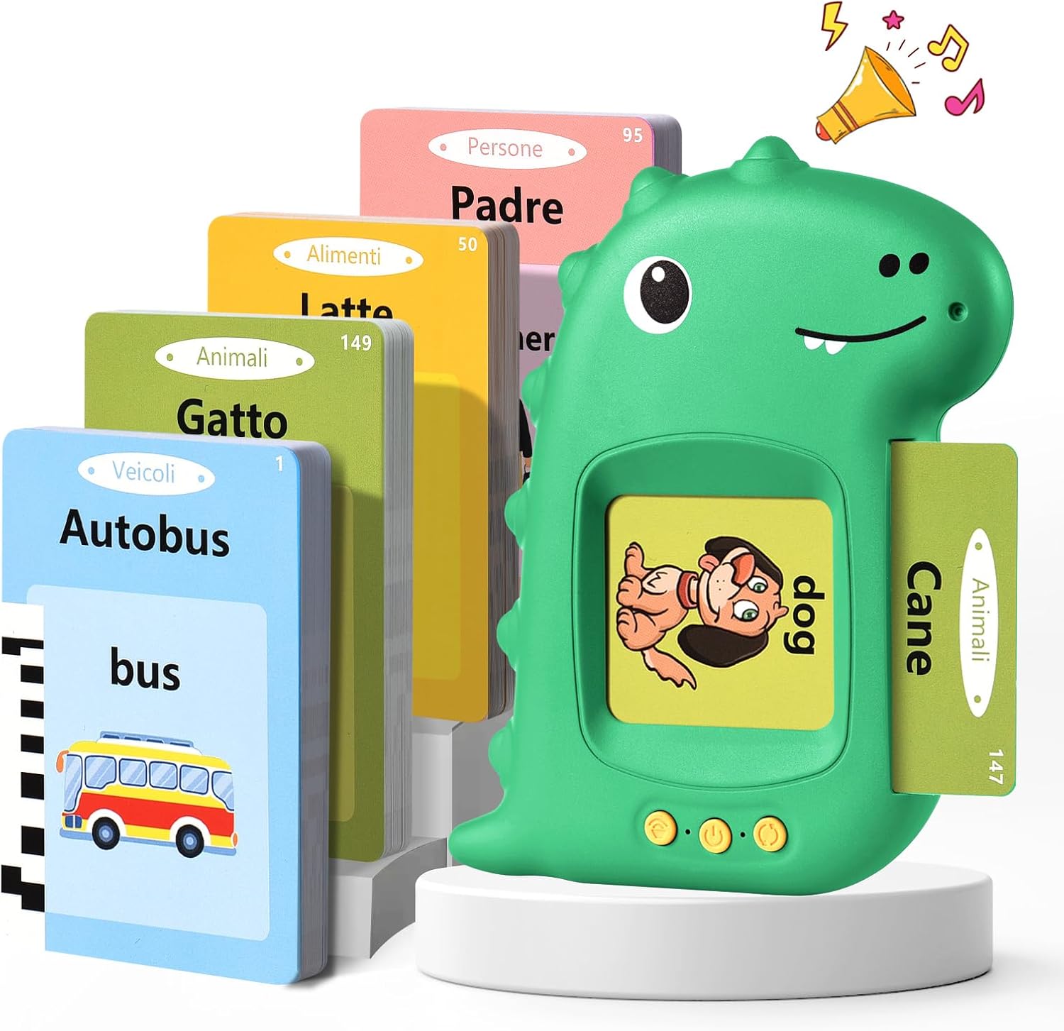 Talking Flash Cards Parlanti - Giocattoli Educativi, Verde - immagine 1