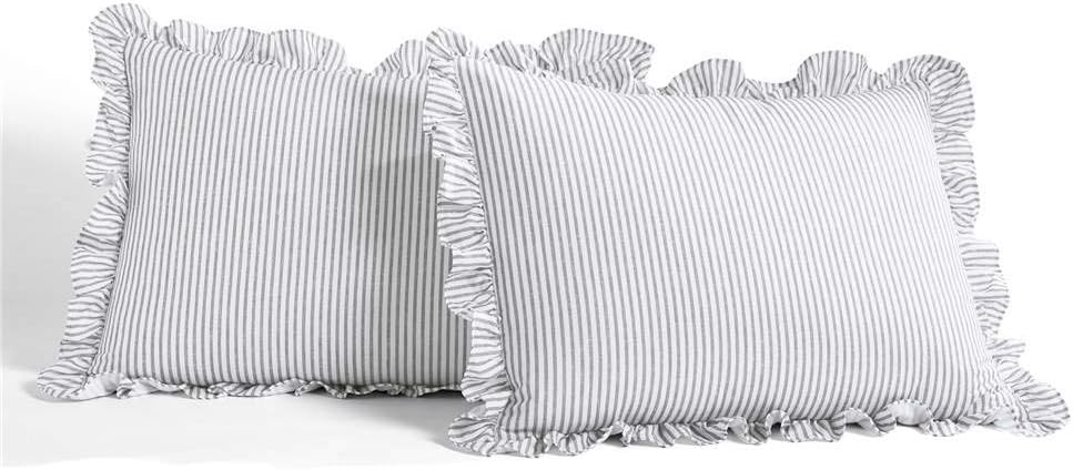 Lush Decor Copriletto Righe Grigio Vintage Chic Queen - immagine 4