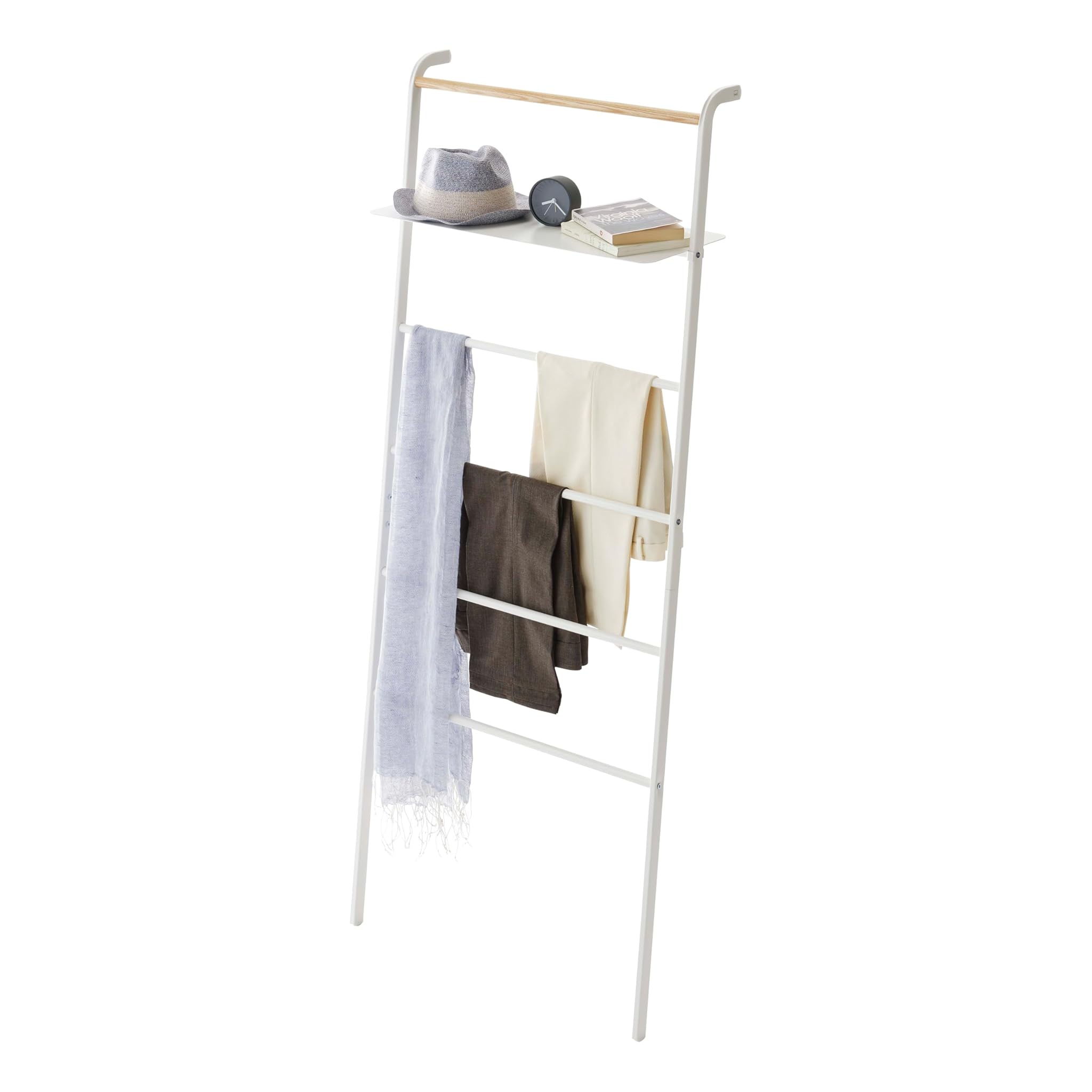 yamazaki - Scala Appendiabiti in Acciaio, Colore: Bianco, Taglia Unica