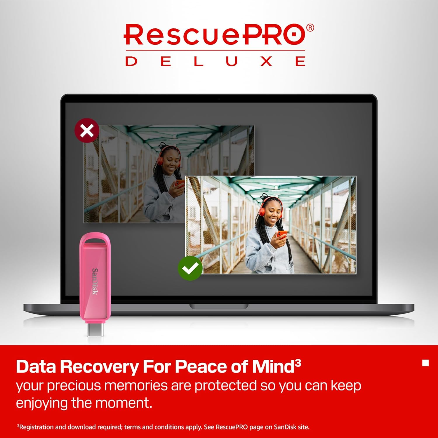 Sandisk Unità USB Type-C 512 GB - Seastar Pinkr - immagine 7