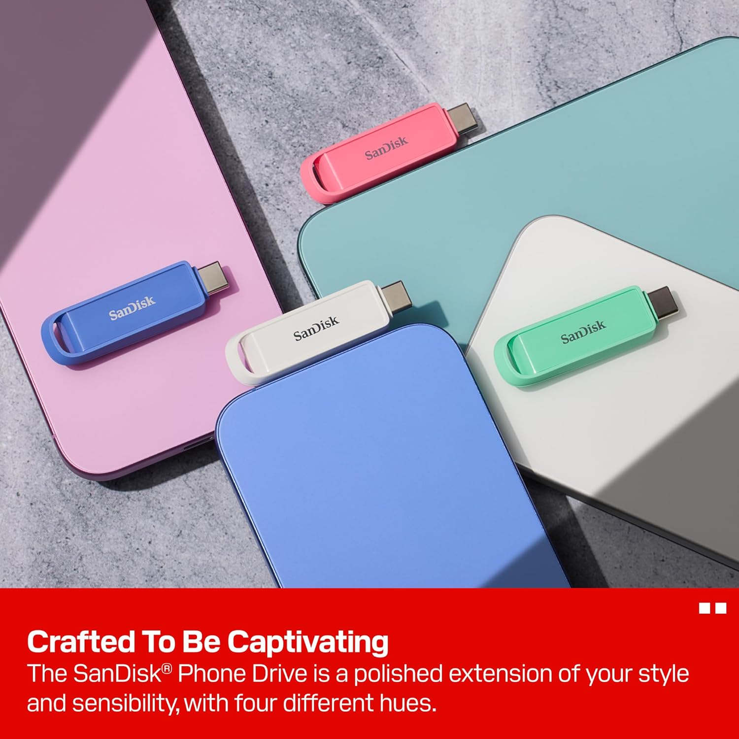 Sandisk Unità USB Type-C 512 GB - Seastar Pinkr - immagine 8