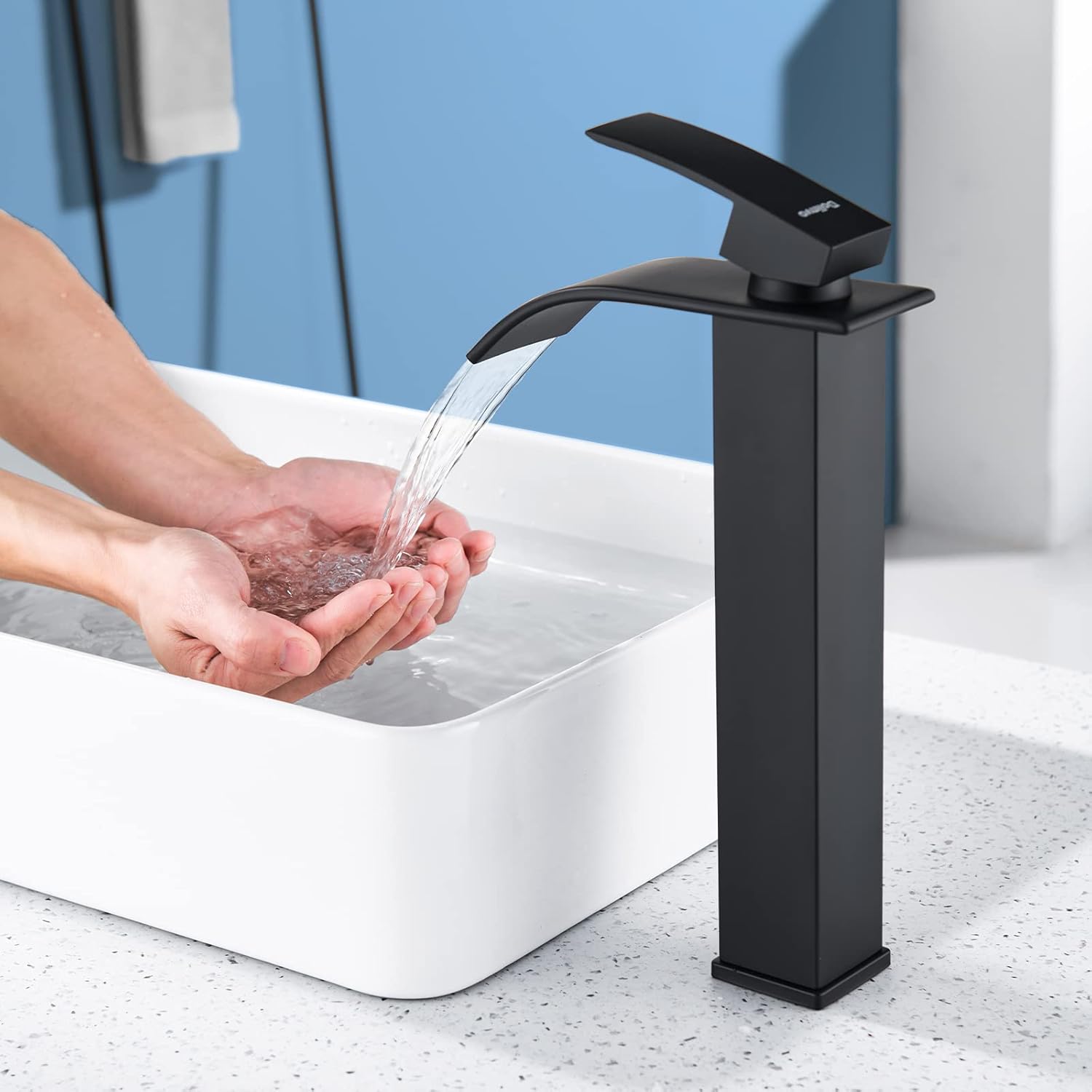 Dolinvo Rubinetto Bagno Nero Cascata Monocomando - immagine 3