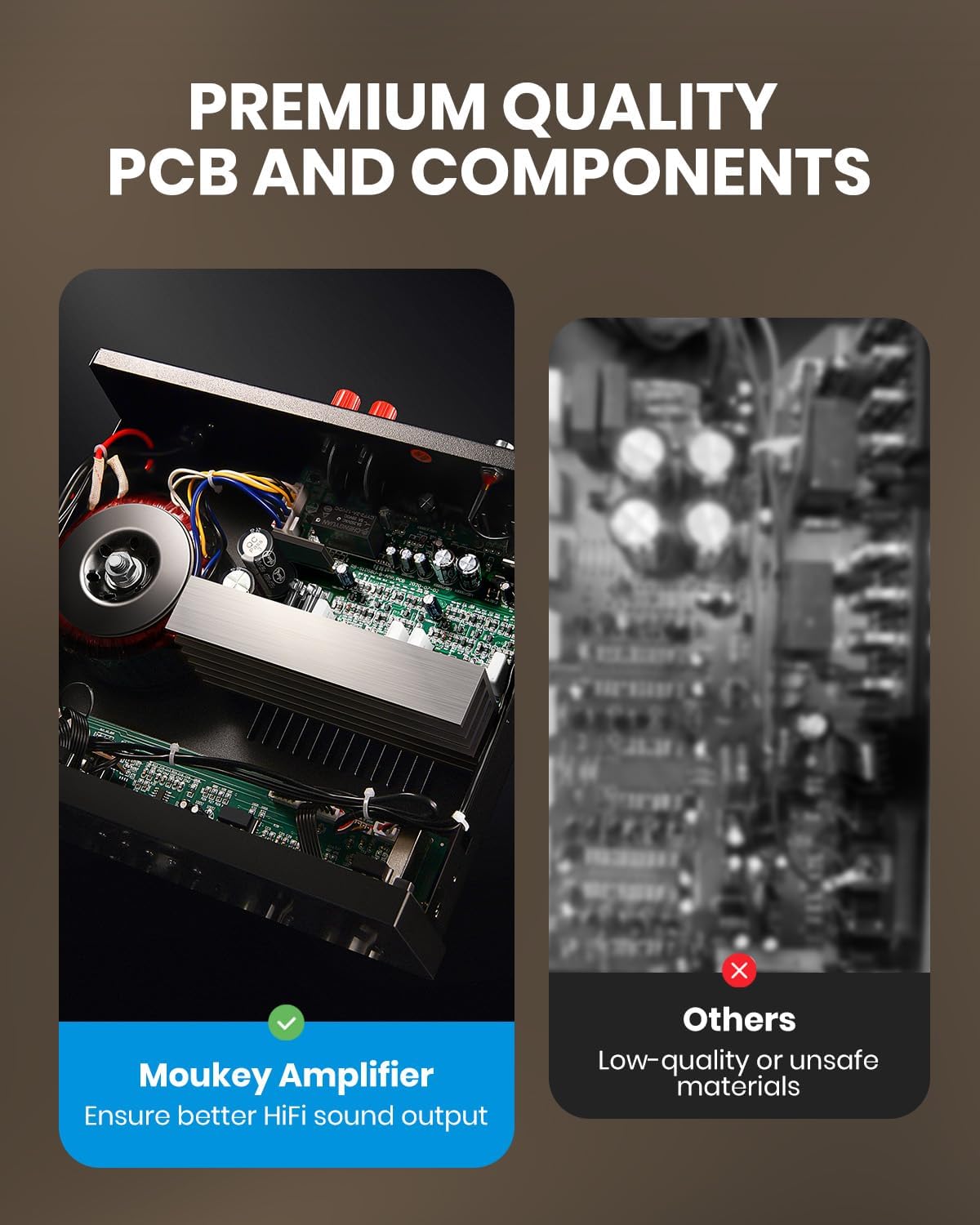 Moukey MAMP1 - Amplificatore Audio 220W Bluetooth 5.0 - immagine 4