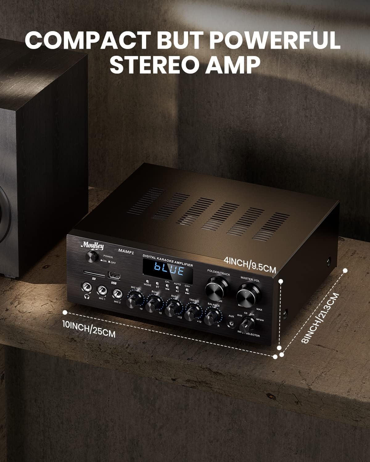 Moukey MAMP1 - Amplificatore Audio 220W Bluetooth 5.0 - immagine 6