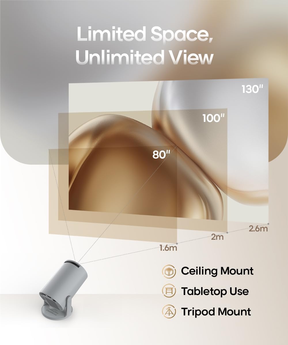 Mini Proiettore Smart 4K Android 11 Full HD 1080P - immagine 4