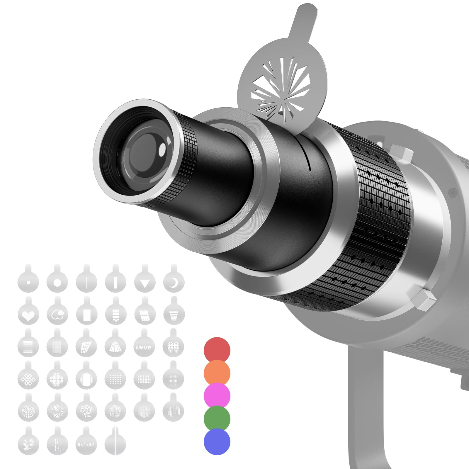 Soonpho LED Snoot con Attacco Bowens e GOBO