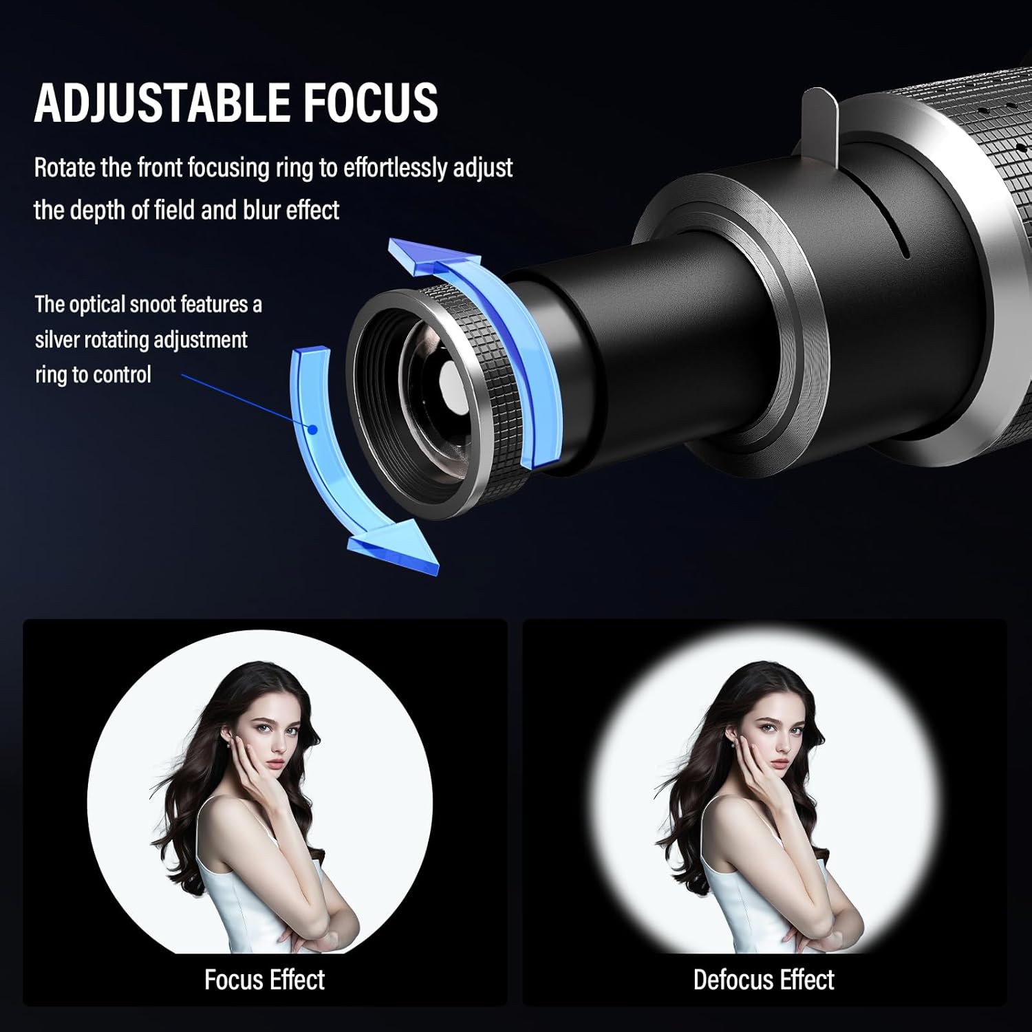 Soonpho LED Snoot con Attacco Bowens e GOBO - immagine 3