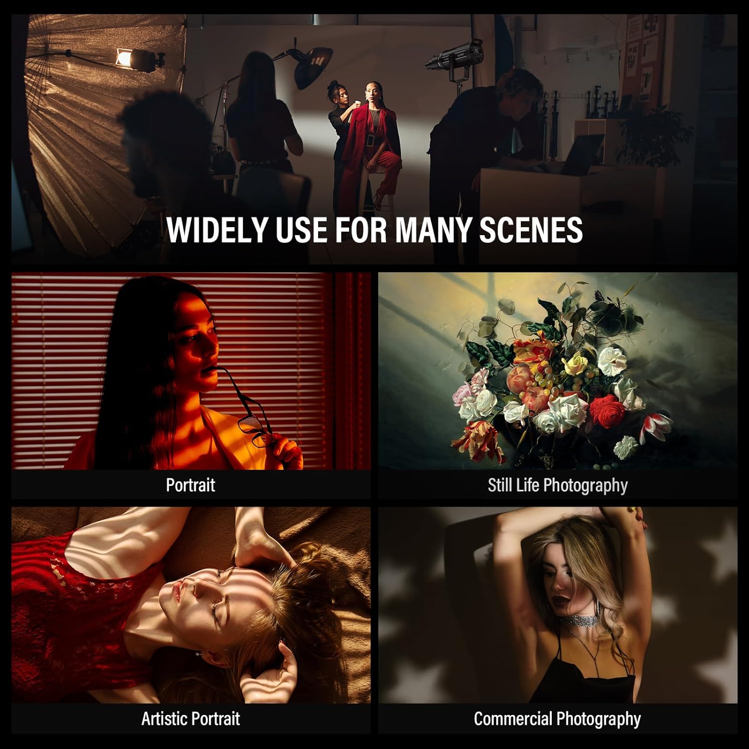 Soonpho LED Snoot con Attacco Bowens e GOBO - immagine 7