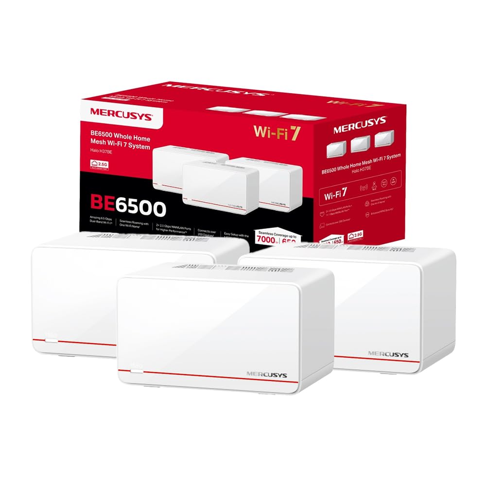 Mercusys TP-Link Halo H37BE - Mesh Wi-Fi 7 BE6500Mbps (3pz)