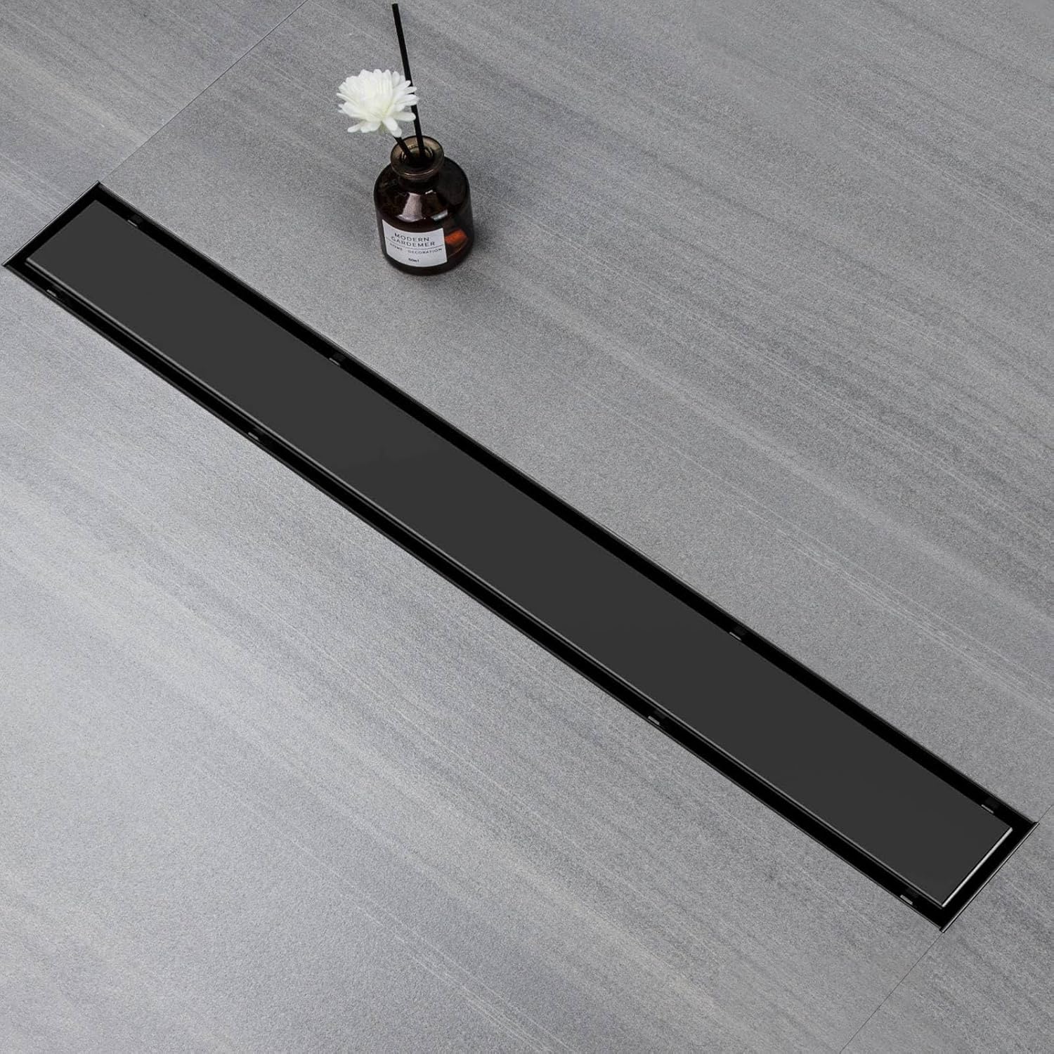 Scarico Doccia a Pavimento 2 in 1 Nero 90cm - immagine 8