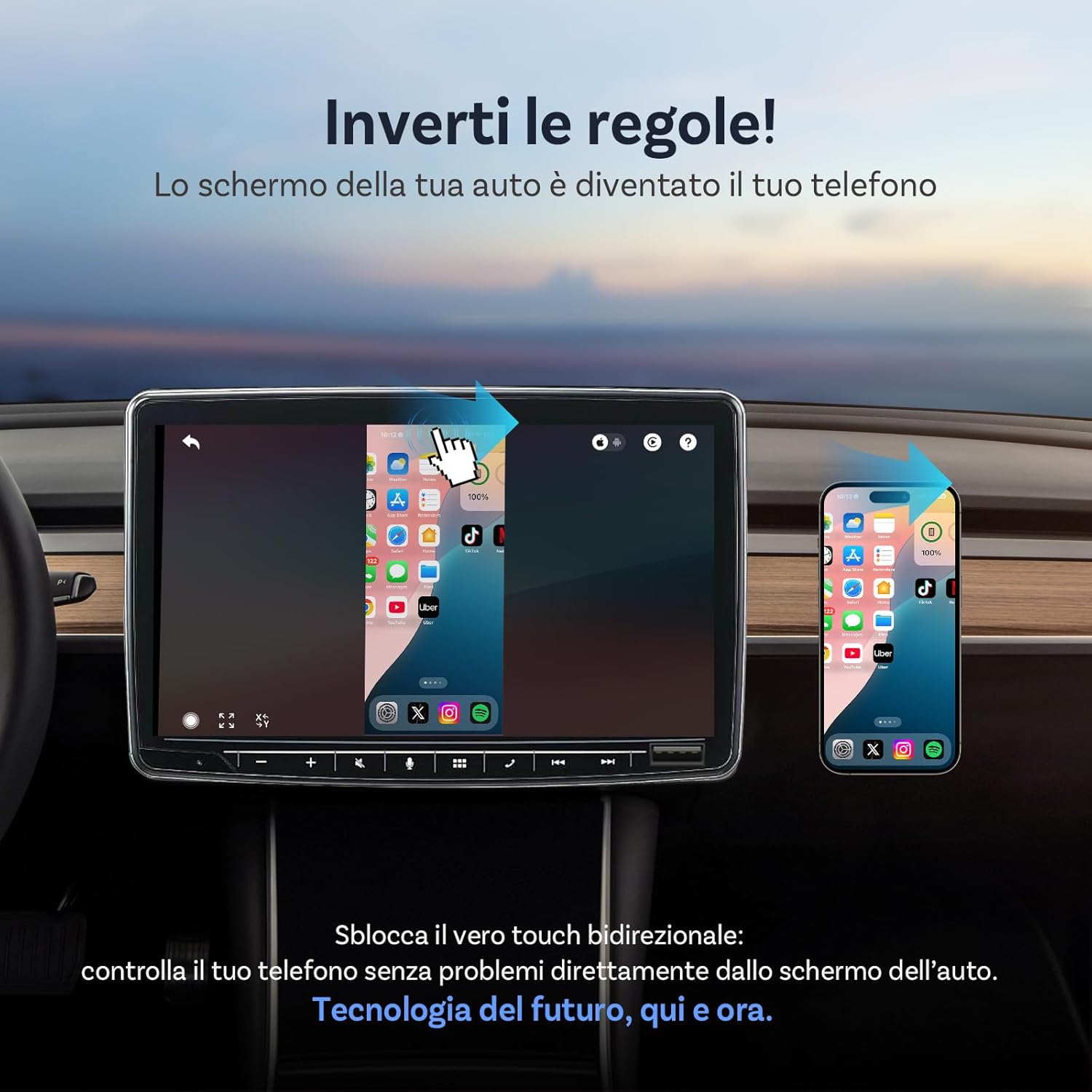 Ottocast Mirror Touch - Adattatore CarPlay Wireless - immagine 2