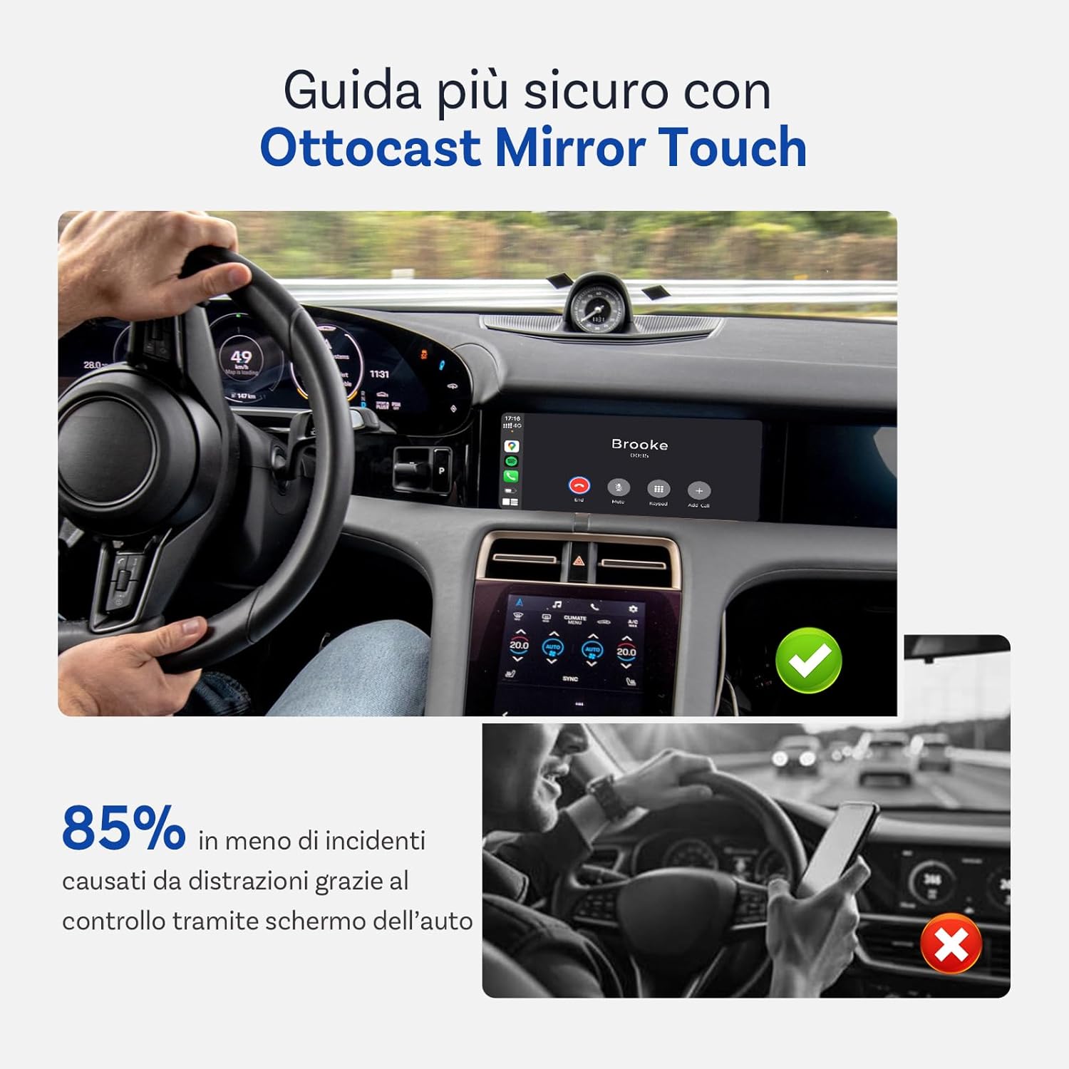 Ottocast Mirror Touch - Adattatore CarPlay Wireless - immagine 7