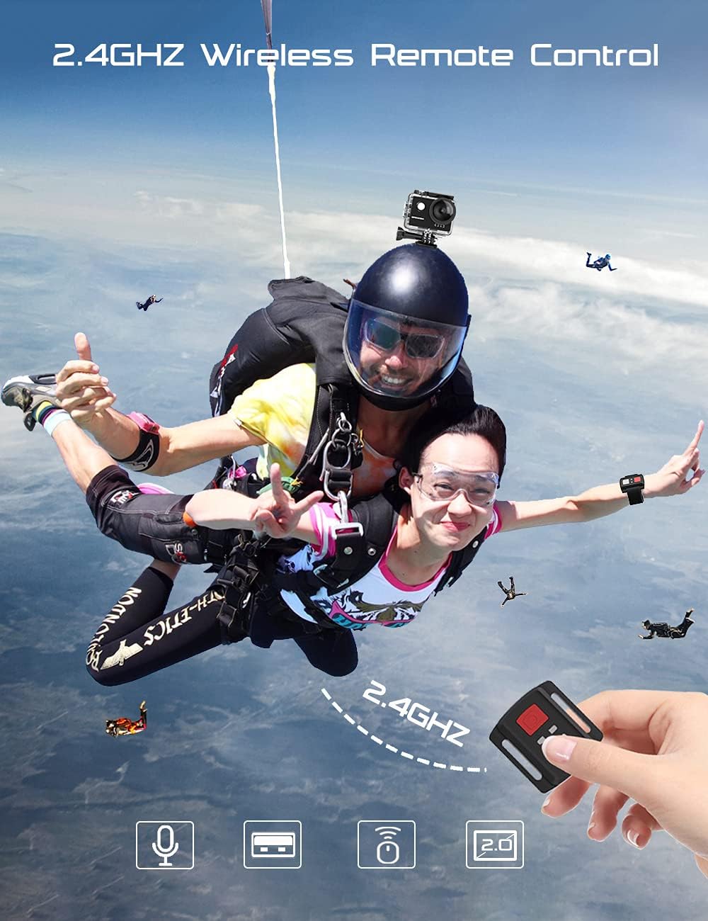 Apexcam 4K 60FPS EIS - Action Camera WiFi 20MP Impermeabile - immagine 6