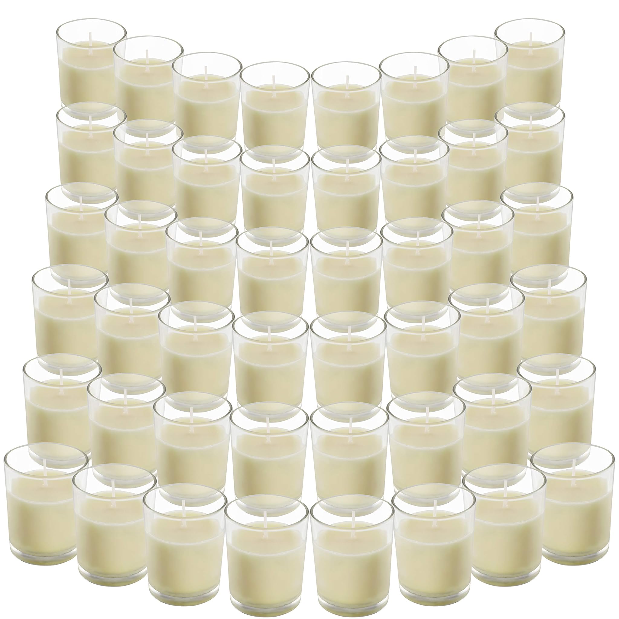 Belle Vous Porta Candele in Vetro con 48 Candele Tea Lights