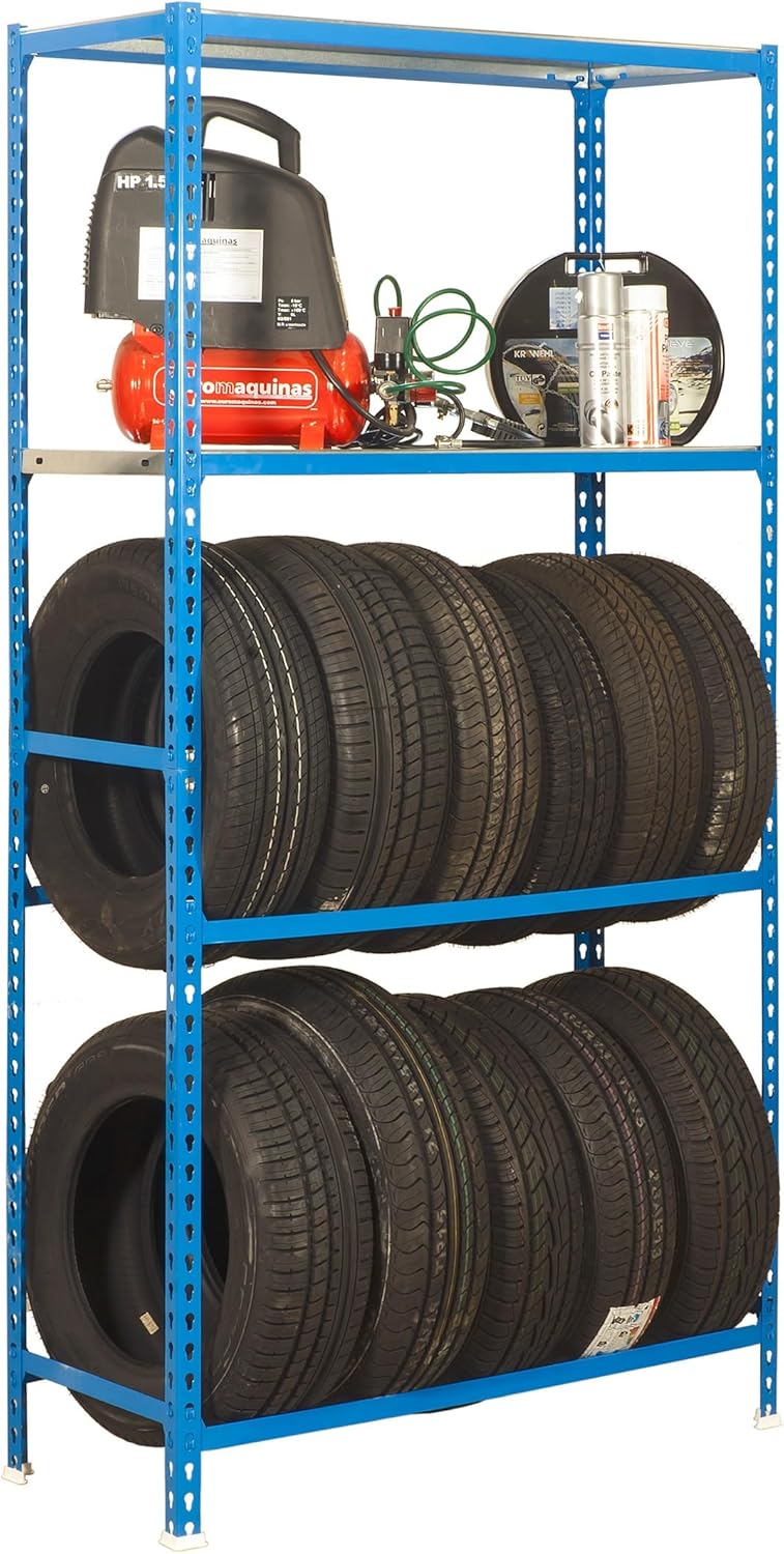 Simonrack simongarage megaplus 4/400 Kit di scaffale blu/galvanizzato - immagine 3