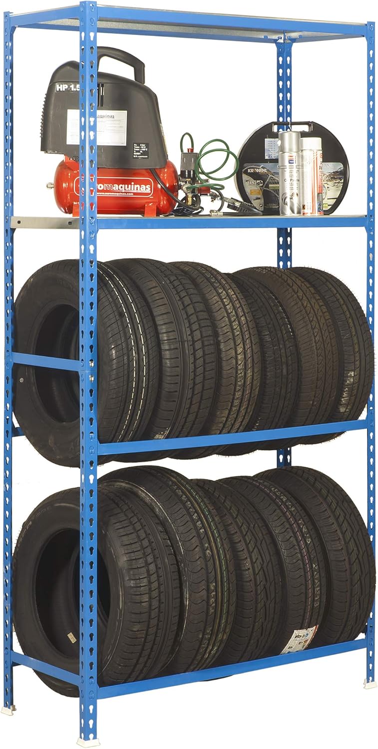 Simonrack simongarage megaplus 4/400 Kit di scaffale blu/galvanizzato - immagine 4