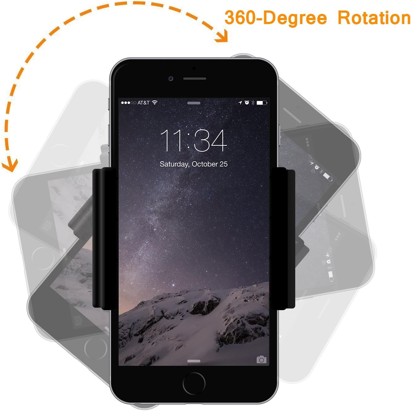 Qgecen Porta Cellulare da Auto CD 360° - immagine 6