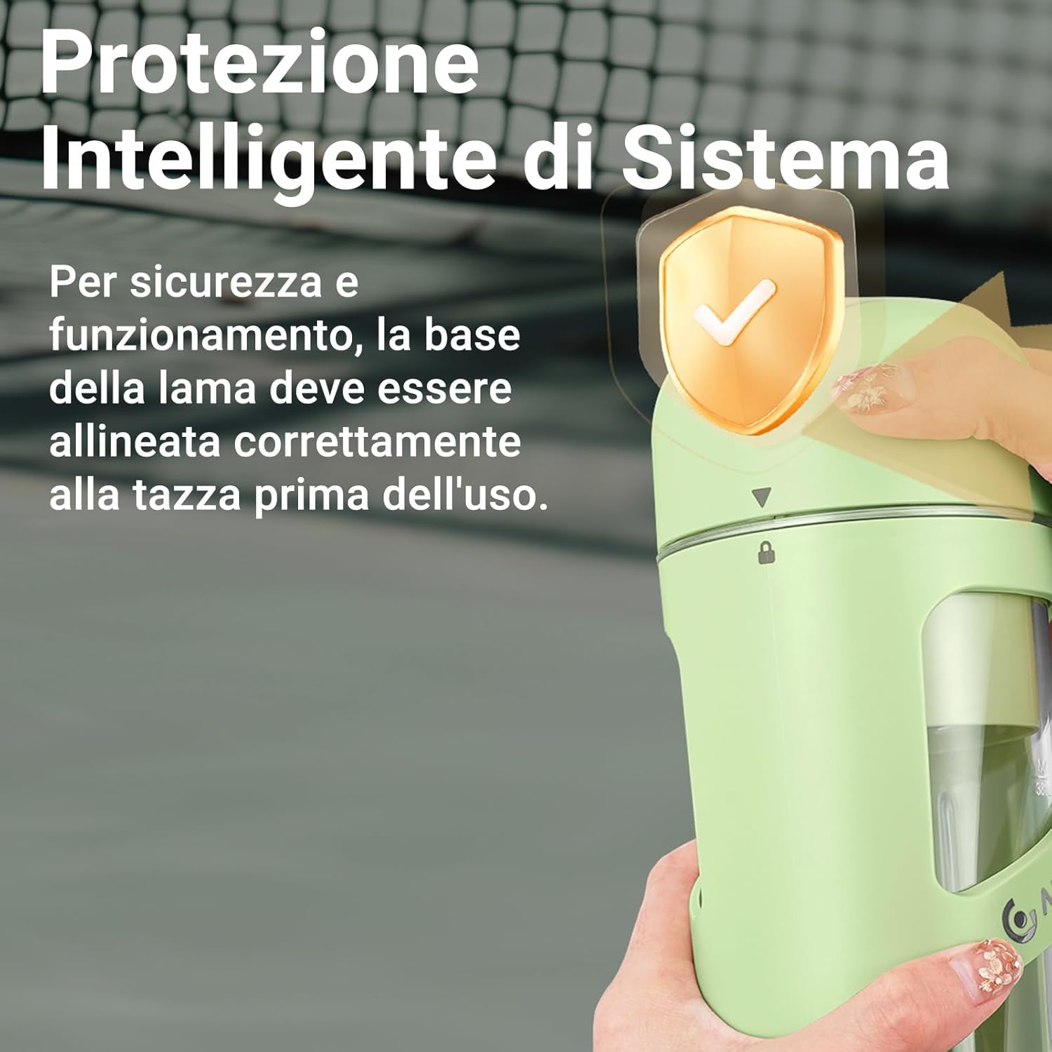 Amzchef Frullatore Portatile Sottovuoto USB Ricaricabile, Erba Verde - immagine 11