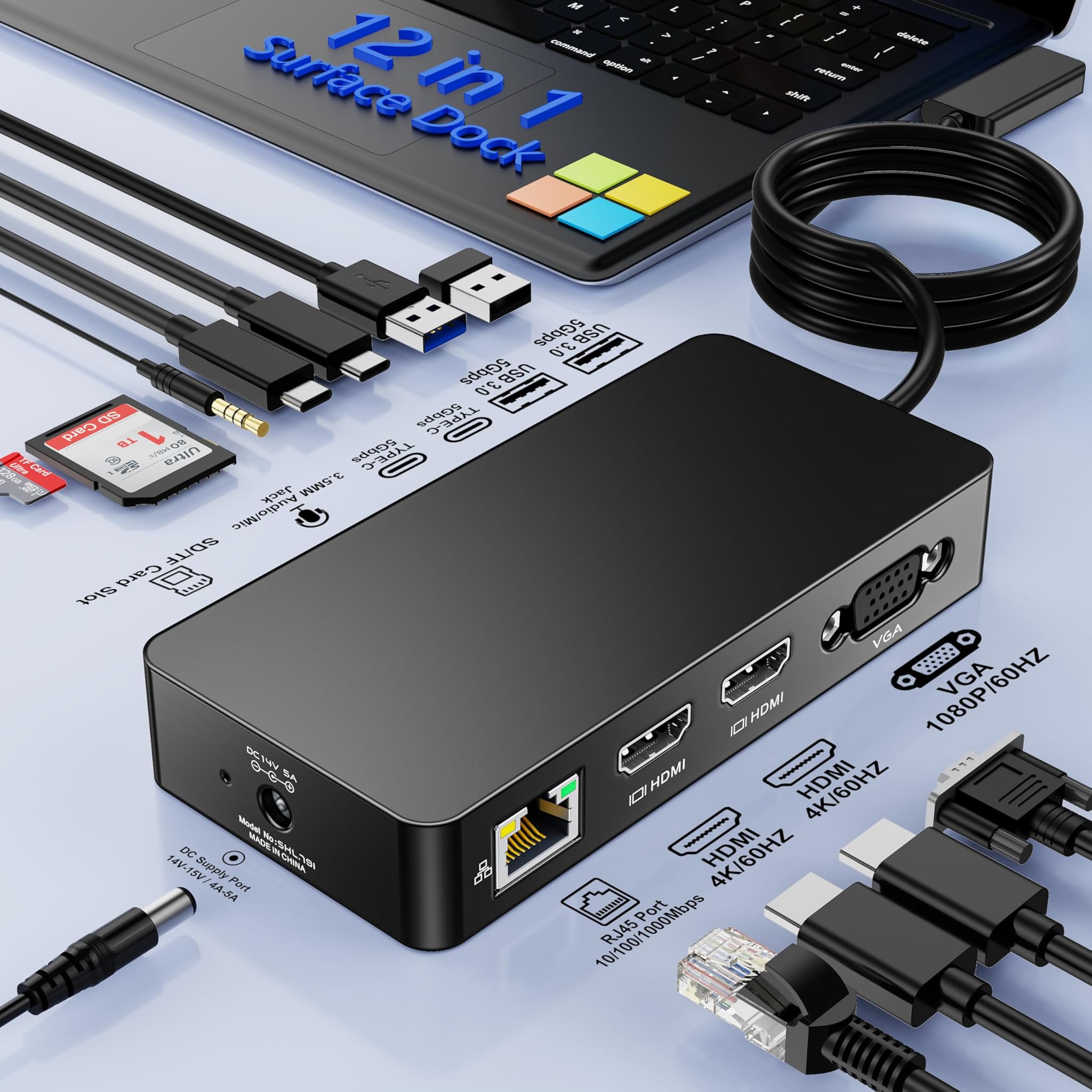 Microsoft Surface Docking Station Triplo Display 4K