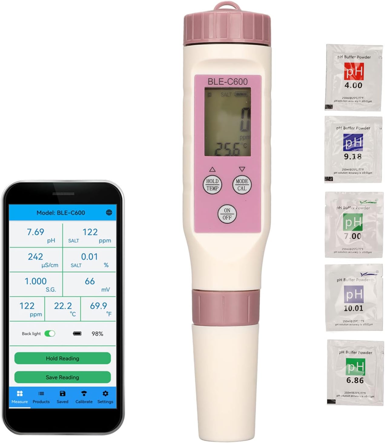 Misuratore PH Digitale 7 in 1 Bluetooth - immagine 1