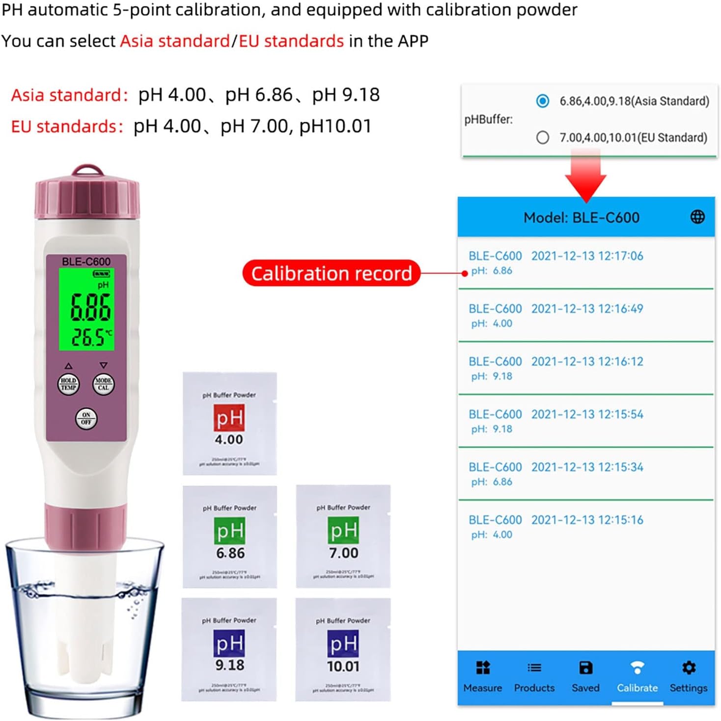 Misuratore PH Digitale 7 in 1 Bluetooth - immagine 4